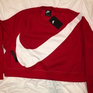 Loose Fit Red Nike Sweater